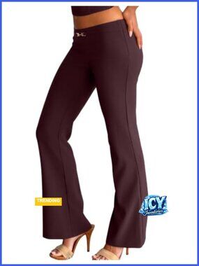 Women's High Waist Slim Fit Stretch Flare Work Pants